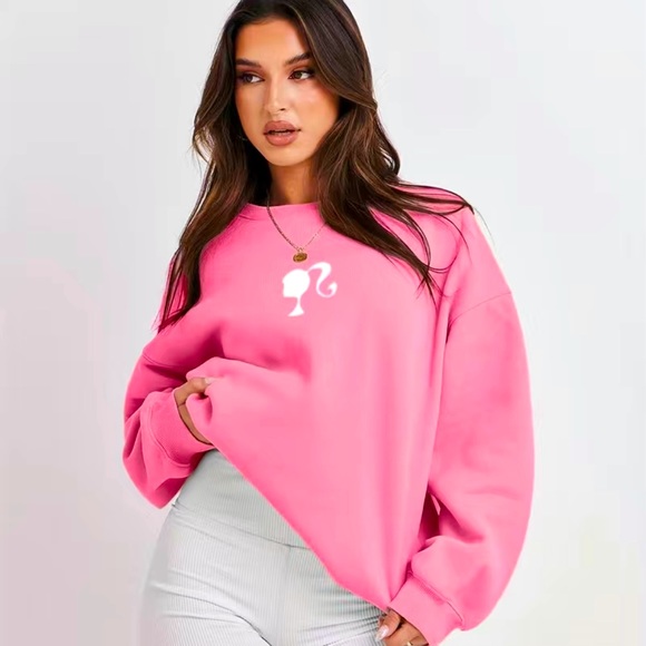 Pink Barbie Doll Sweatshirt - Picture 2 of 2